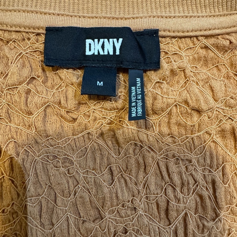 DKNY Women's Burnt Orange Textured Tank Top - Picture 3 of 7